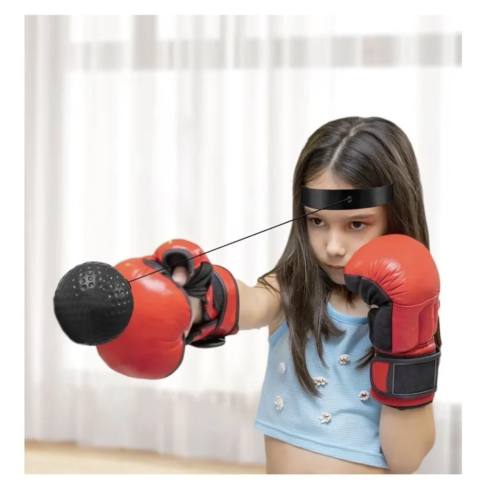 Boxing‎ Speed Ball Set Of 2 Elastic Headband & Black Ball Headband Style Fitness